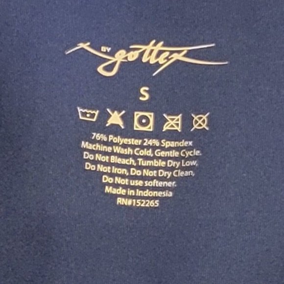 X by Gottex cute blue capri leggings with pockets Sz: S - Picture 2 of 5